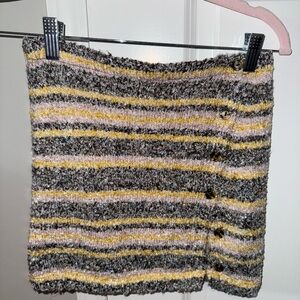 Urban Outfitters Boucle Knit Mini Skirt – Pink Combo Size S (New with Tags)